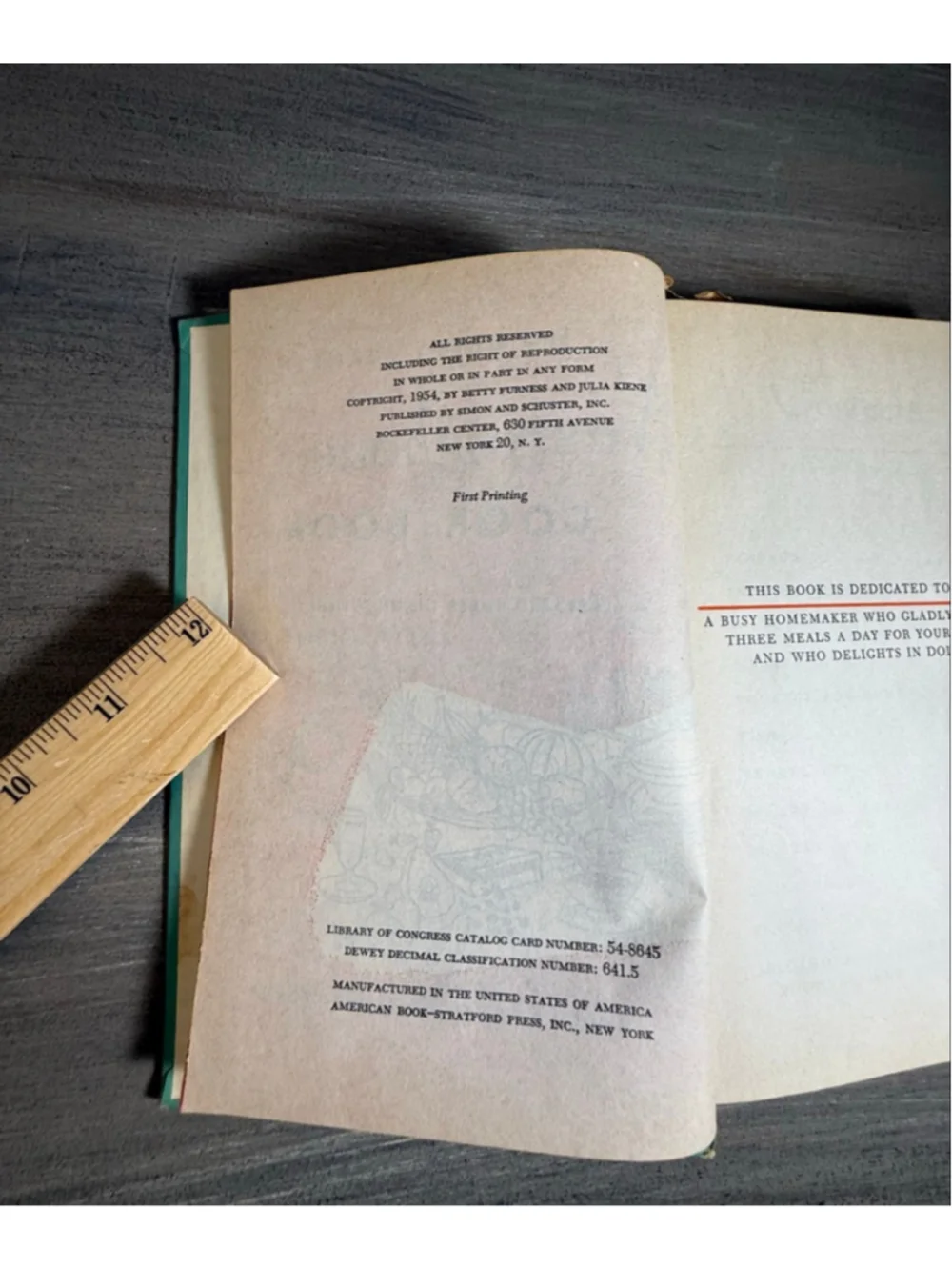 first printing 1954 The Betty Furness Westinghouse Cook Book